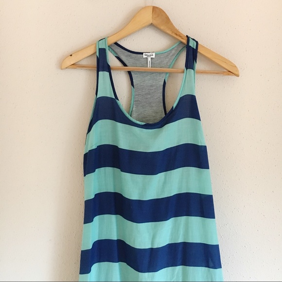 Splendid Wide Rugby Striped Silk Blend Maxi Dress - Picture 4 of 8